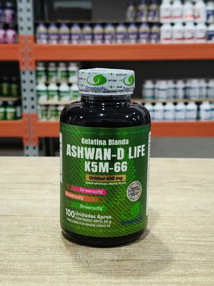 Ashwagandha KSM-66 Ashwan-D Life – 600 mg (100 Unidades)