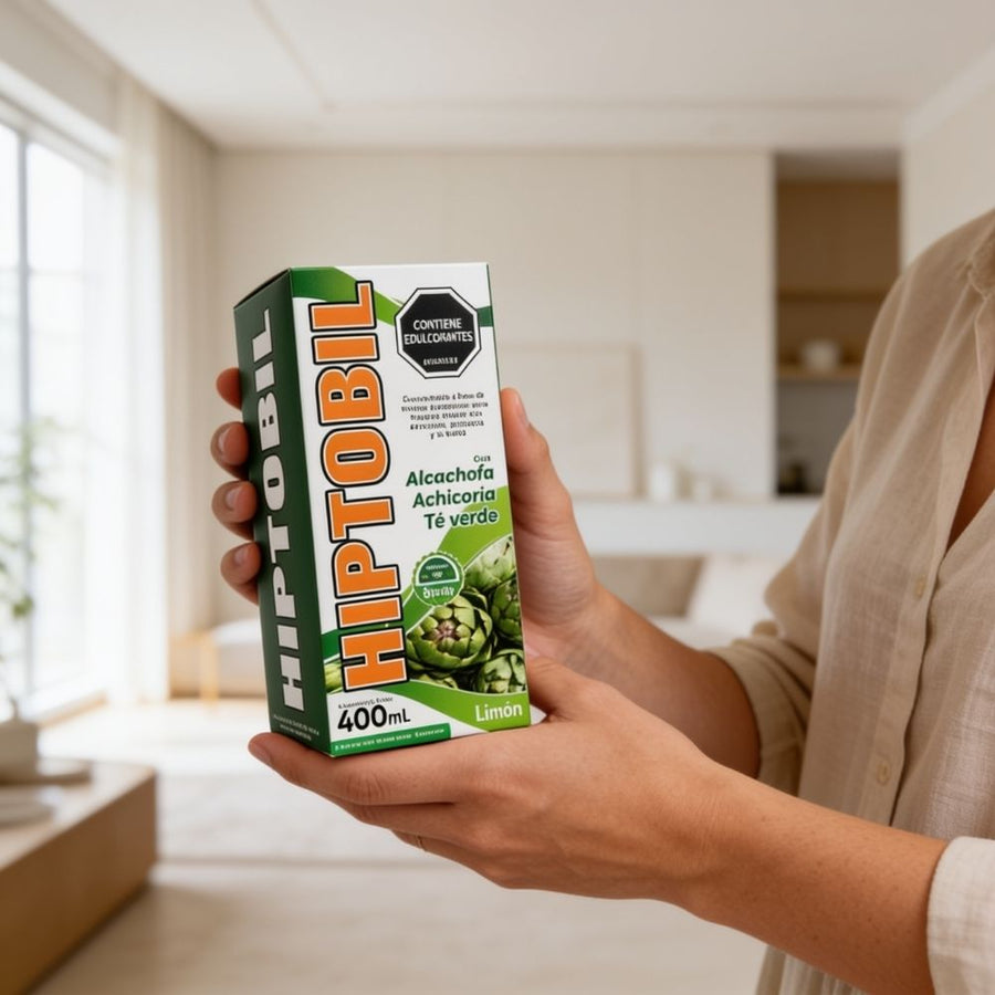 Hiptobil – Bebida Herbal con Alcachofa y Té Verde (Limón, 400 ml)