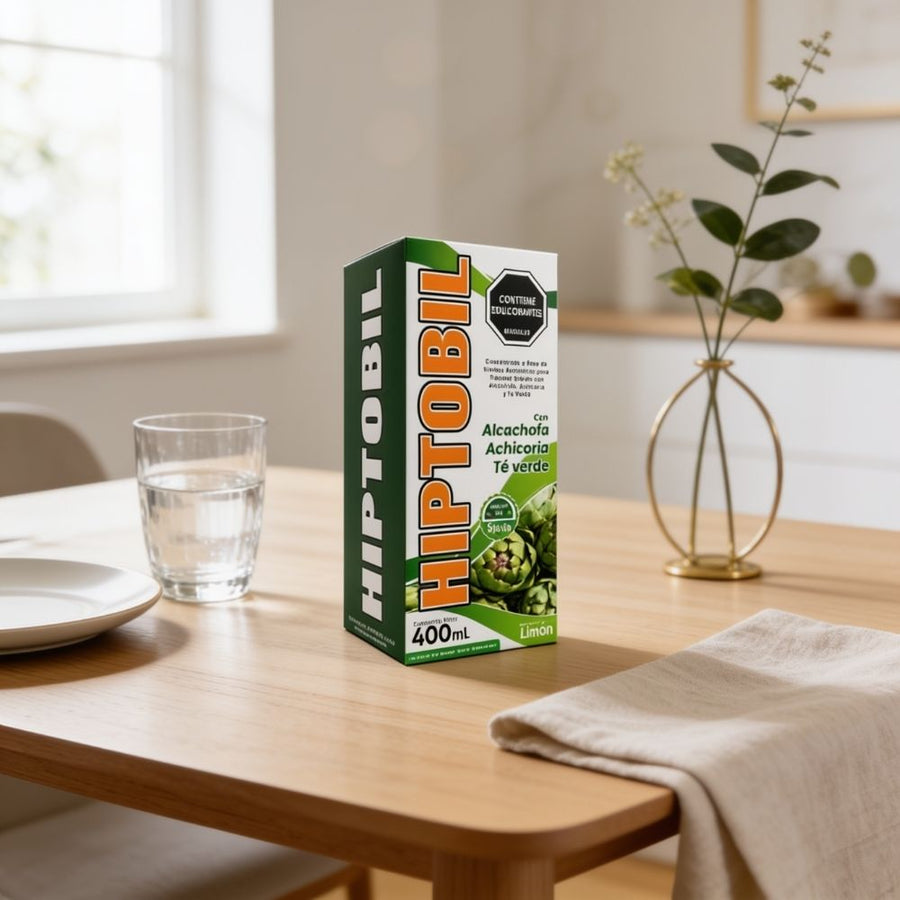 Hiptobil – Bebida Herbal con Alcachofa y Té Verde (Limón, 400 ml)