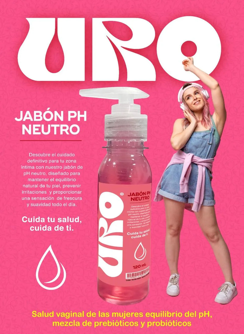 URO – Jabón Íntimo pH Neutro (120 ml)
