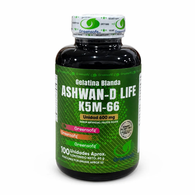 Ashwagandha KSM-66 Ashwan-D Life – 600 mg (100 Unidades)