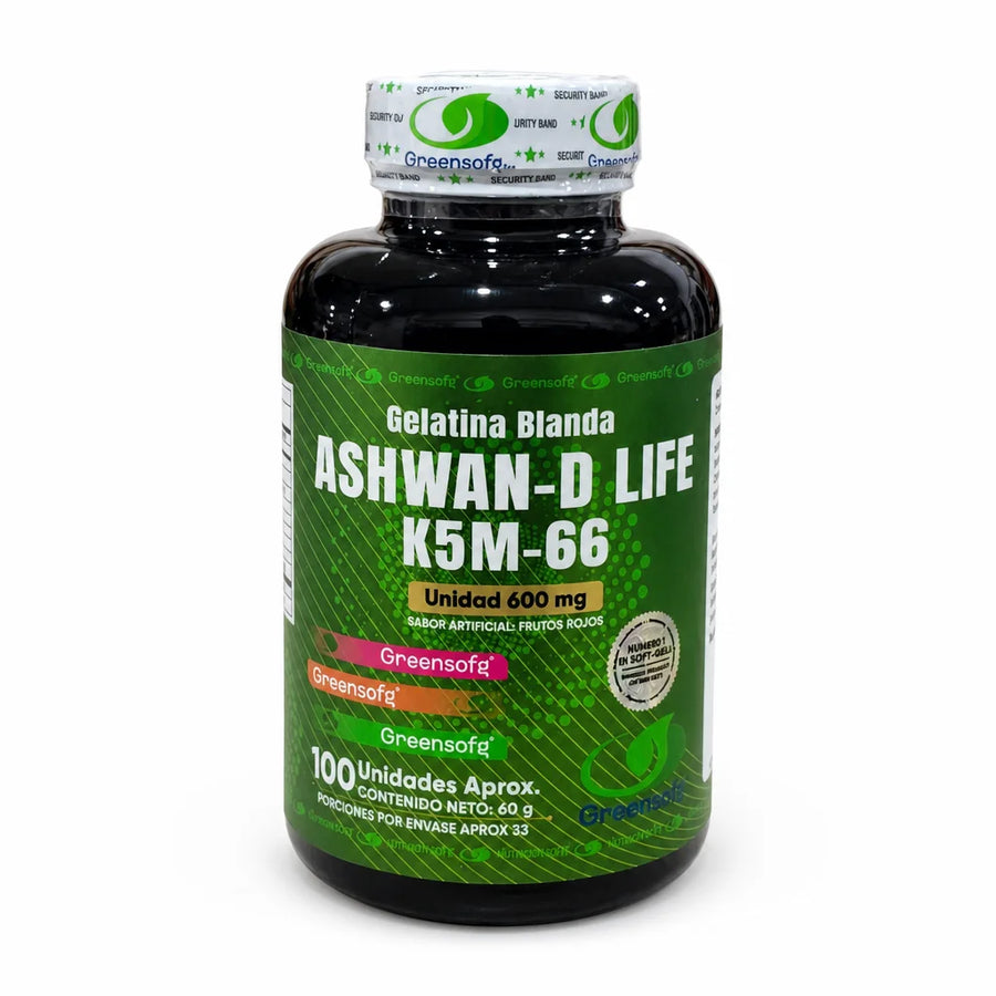 Ashwagandha KSM-66 Ashwan-D Life – 600 mg (100 Unidades)