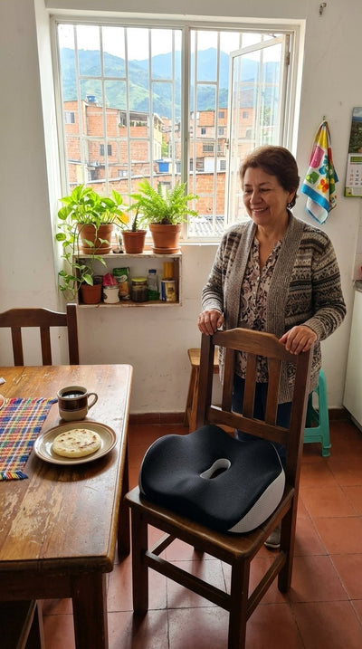 Cojín ergonómico en casa